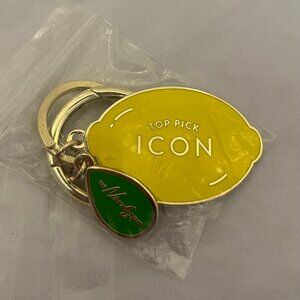 (NEW) Nordstrom The Nordy Club Top Pick Icon Exclus. Yellow Lemon Charm Keychain
